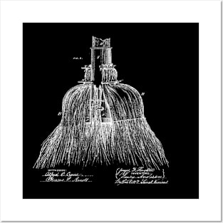 Broom Handle sockets Vintage Patent Drawing Posters and Art